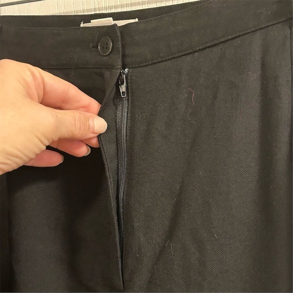 Talbots Women's Plus Size 16W Black A-Line Long Skirt with Pockets 100% wool - Picture 4 of 10